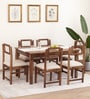 Amalfi Sheesham Wood 6 Seater Dining Set In Provincial Teak Finish