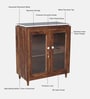 Amalfi Sheesham Wood Bar Cabinet In Provincial Teak Finish
