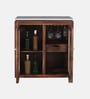 Amalfi Sheesham Wood Bar Cabinet In Provincial Teak Finish