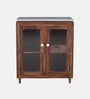 Amalfi Sheesham Wood Bar Cabinet In Provincial Teak Finish