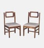 Amalfi Sheesham Wood Dining Chairs In Provincial Teak Finish (Set Of 2 )