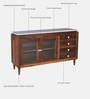 Amalfi Sheesham Wood Sideboard In Provincial Teak Finish