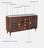 Amalfi Sheesham Wood Sideboard In Provincial Teak Finish
