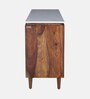 Amalfi Sheesham Wood Sideboard In Provincial Teak Finish With Porcelain Top