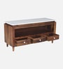 Amalfi Sheesham Wood TV Console In Provincial Teak Finish With Porcelain Top Amalfi Sheesham Wood TV Console In Provincial Teak Finish With Porcelain Top