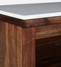 Amalfi Sheesham Wood TV Console In Provincial Teak Finish With Porcelain Top Amalfi Sheesham Wood TV Console In Provincial Teak Finish With Porcelain Top