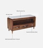 Amalfi Sheesham Wood TV Console In Provincial Teak Finish With Porcelain Top Amalfi Sheesham Wood TV Console In Provincial Teak Finish With Porcelain Top