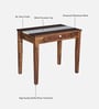 Amalfi Sheesham Wood Writing Table In Provincial Teak Finish With Porcelain Top Amalfi Sheesham Wood Writing Table In Provincial Teak Finish With Porcelain Top