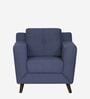Amanda Fabric 1 Seater Sofa In Navy Blue Colour
