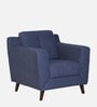 Amanda Fabric 1 Seater Sofa In Navy Blue Colour