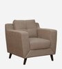 Amanda Fabric 1 Seater Sofa In Sandy Brown Colour