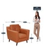 Amanda Leatherette 1 Seater Sofa In Tan Colour