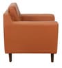 Amanda Leatherette 1 Seater Sofa In Tan Colour