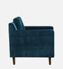 Amanda Velvet 1 Seater Sofa In Teal Blue Colour