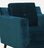 Amanda Velvet 1 Seater Sofa In Teal Blue Colour