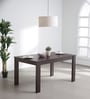 Amanda 6 Seater Dining Table In Cappuccino & Beige Finish