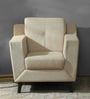 Amanda Fabric 1 Seater Sofa In Beige Colour