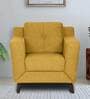 Amanda Fabric 1 Seater Sofa In Camel Yellow Colour