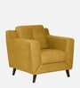 Amanda Fabric 1 Seater Sofa In Camel Yellow Colour