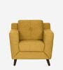 Amanda Fabric 1 Seater Sofa In Camel Yellow Colour
