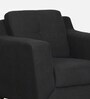 Amanda Fabric 1 Seater Sofa In Charcoal Grey Colour