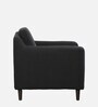Amanda Fabric 1 Seater Sofa In Charcoal Grey Colour