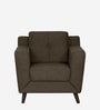 Amanda Fabric 1 Seater Sofa In Chestnut Brown Colour