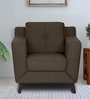 Amanda Fabric 1 Seater Sofa In Chestnut Brown Colour