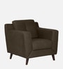 Amanda Fabric 1 Seater Sofa In Chestnut Brown Colour