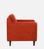 Amanda Velvet 1 Seater Sofa In Rust Colour