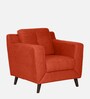 Amanda Velvet 1 Seater Sofa In Rust Colour