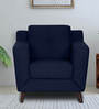 Amanda Velvet 1 Seater Sofa In Royal Blue Colour