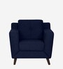 Amanda Velvet 1 Seater Sofa In Royal Blue Colour