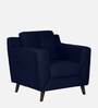 Amanda Velvet 1 Seater Sofa In Royal Blue Colour