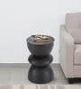 Amar Solid Wood End Table in Black Finish