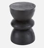 Amar Solid Wood End Table in Black Finish