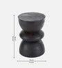 Amar Solid Wood End Table in Black Finish