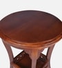 Amara Teak Wood End Table In Walnut Finish