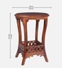 Amara Teak Wood End Table In Walnut Finish