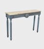 Amara Wooden Console Table In Blue Colour