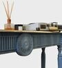 Amara Wooden Console Table In Blue Colour