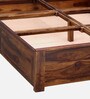 Amarillo Sheesham Wood King Size Bed In Scratch Resistant Provincial Teak Finish With Box Storage