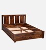 Amarillo Sheesham Wood King Size Bed In Scratch Resistant Provincial Teak Finish With Box Storage