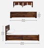 Amarillo Sheesham Wood King Size Bed In Scratch Resistant Provincial Teak Finish With Box Storage