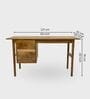 Amayah Wooden  Office Working Desk In Light Honey Finish