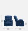 Amaze Jordan Fabric Manual 1 Seater Recliner in Blue Colour