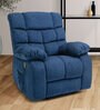 Amaze Jordan Fabric Manual 1 Seater Recliner in Blue Colour