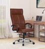 Amaze Leatherette Executive Chair In Tan Colour