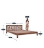 Amaze Sheesham Wood King Size Bed in Teak Finish