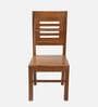 Amaze Solid Wood Dining Chair In Teak Finish Set Of 2